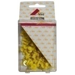 Aguja Señalizadora Push-Pin Artes Caja De 100  Amarillas