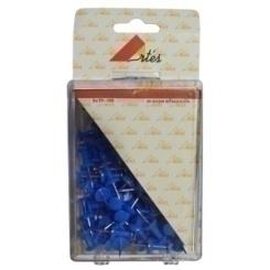 Aguja Señalizadora Push-Pin Artes Caja De 100  Azules