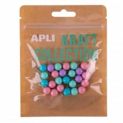 APLI Agujas Push Pins Kraft Collection 25Pcs