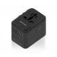 aisens-adaptador-enchufe-universal-para-viaje-eu-usa-uk-au-con-cargador-usb-gan-2xusb-a-qc30-2xusb-c-pd30-25w-negro