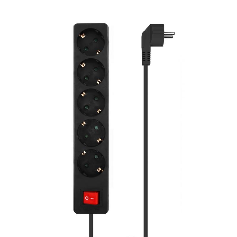 aisens-base-multiple-5-tomas-con-interruptor-con-cable-3×15mm2-negro-14-m