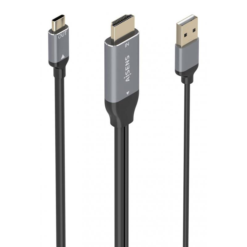 aisens-cable-conversor-aluminio-hdmi-v20-a-usb-c-4k@60hz-hdmi-musb-a-m-usb-c-m-negro-18m