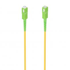 AISENS Cable Fibra Óptica Latiguillo G657A2 3.0 9/125 SMF Simplex CPR DCA LSZH, SC/APC-SC/APC, Amarillo, 1.0m