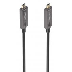 AISENS Cable USB 3.1 Gen2 10Gbps AOC 4K@60Hz 3A 60W E-Marker, tipo USB-C/M-USB-C/M, Negro, 10m