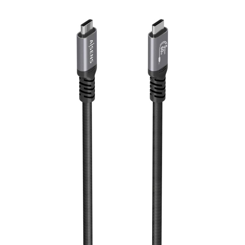 aisens-cable-usb-32-gen1-aluminio-5gbps-4k60hz-3a-60w-e-mark-tipo-usb-c-m-usb-c-m-negro-70m