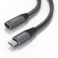 aisens-cable-usb-32-gen2x2-aluminio-20gbps-8k@30hz-5a-100w-tipo-usb-c-m-usb-c-h-gris-15-m
