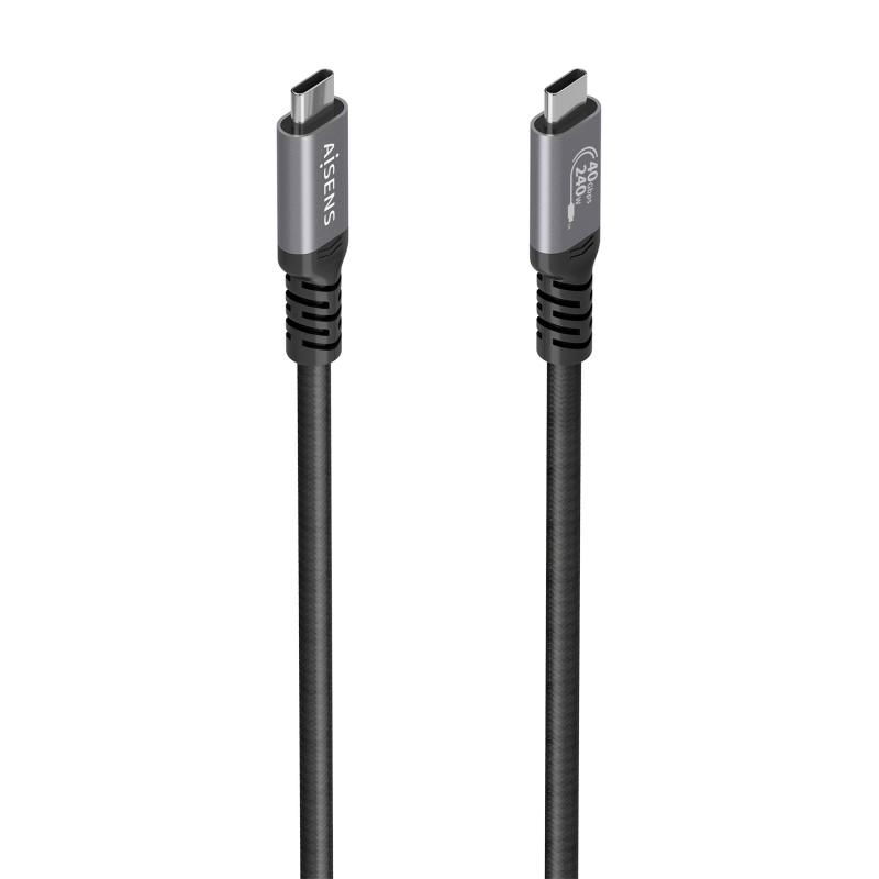 aisens-cable-usb4-gen3x2-aluminio-40gbps-8k60hz-5a-48v-240w-e-mark-tipo-usb-c-m-usb-c-m-negro-10m