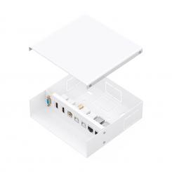 AISENS Caja de Conexiones VGA+Jack 3.5+2xHDMI+2xUSB-B+2xRJ45 Cat.6A STP, Blanco
