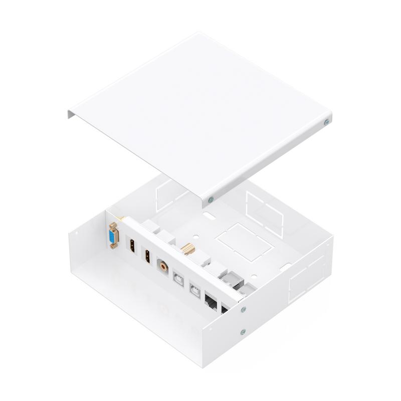 aisens-caja-de-conexiones-vgajack-352xhdmi2xusb-b2xrj45-cat6a-stp-blanco