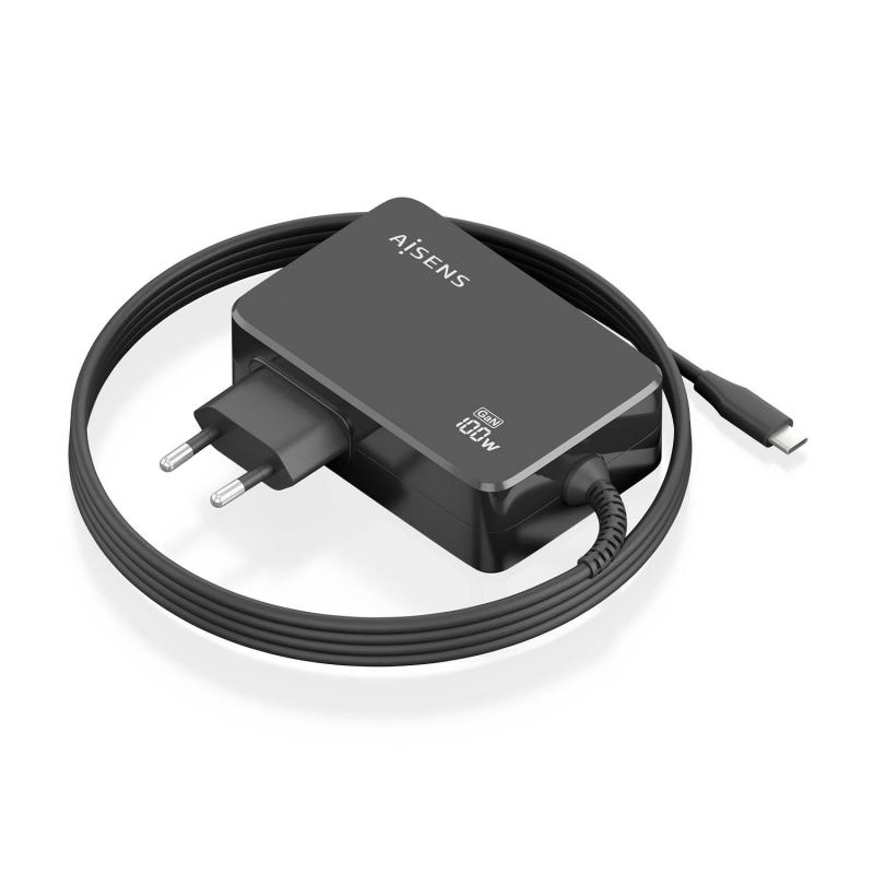 aisens-cargador-gan-100w-pd30-1xusb-c-18m-negro