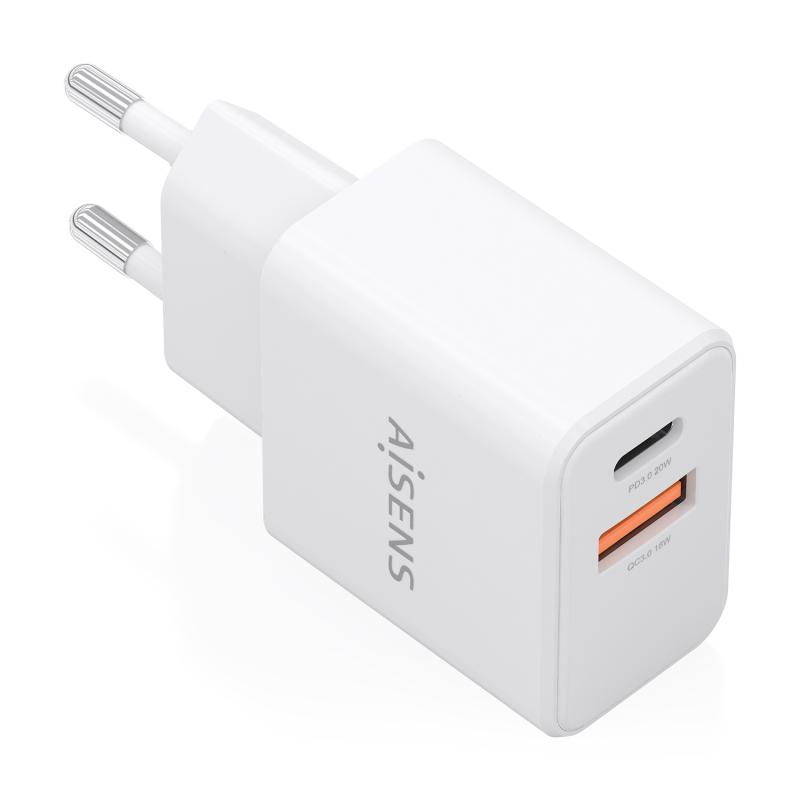 aisens-cargador-gan-20w-1xusb-c-pd30-1xusb-a-qc30-blanco