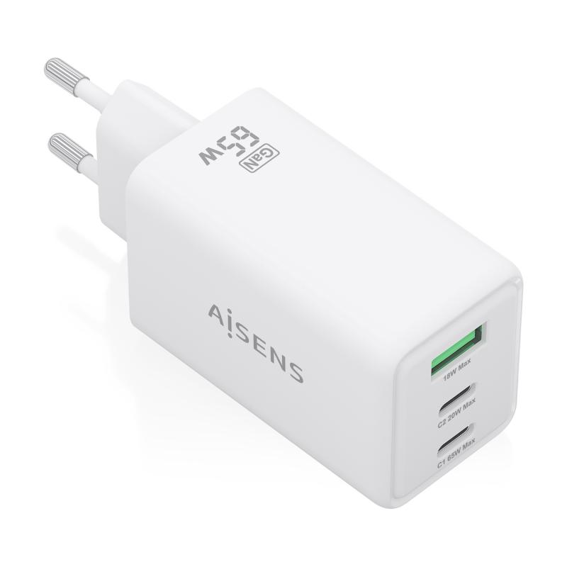 aisens-cargador-gan-65w-2xusb-c-pd30-qc40-1xusb-a-qc30-blanco
