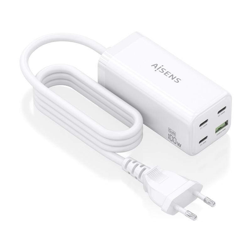 aisens-cargador-sobremesa-gan-100w-3x-usb-c-pd30-qc40-qc50-1x-usb-a-qc30-blanco
