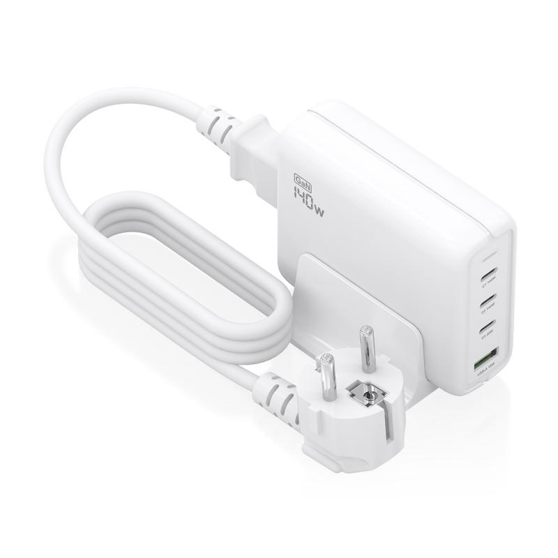 aisens-cargador-sobremesa-gan-140w-3x-usb-c-pd31-qc40-qc50-1x-usb-a-qc30-blanco