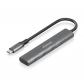 aisens-hub-usb-31-usb-c-usb-c-m-4x-tipo-a-h-gris-15cm