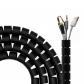 AISENS Organizador de cable en espiral 25mm, Negro, 3.0m