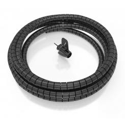 AISENS Organizador de cable en espiral 25mm, Negro, 6.0m