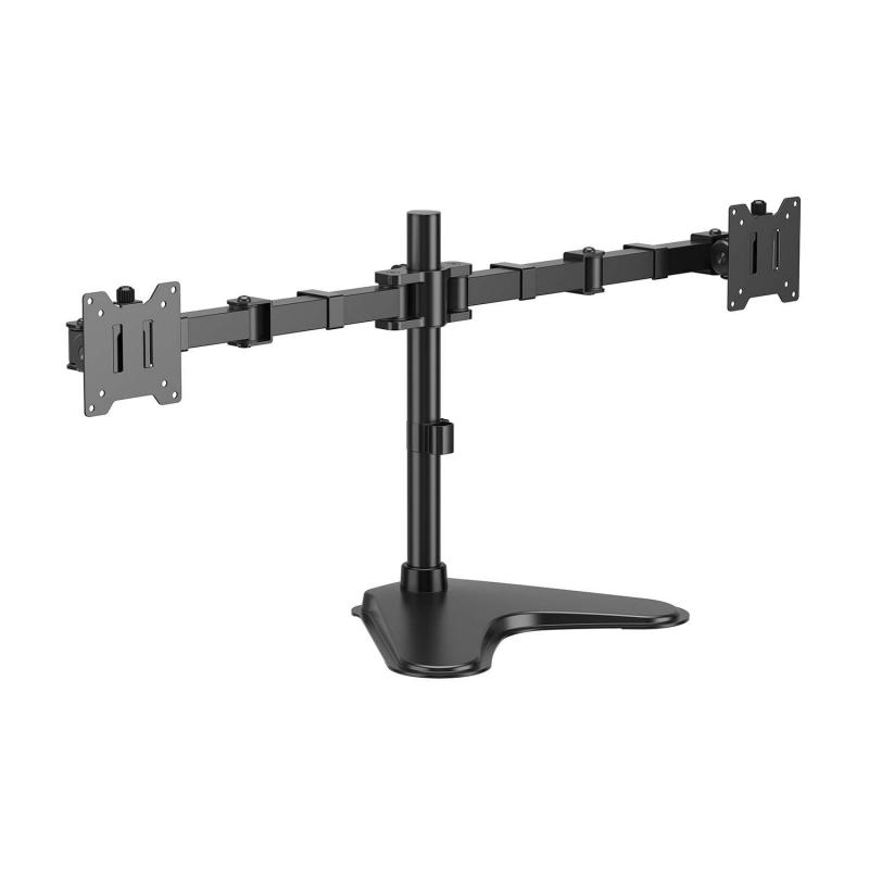 aisens-soporte-de-mesa-con-peana-eco-giratorio-e-inclinable-para-monitor-tv-20kg-3-pivotes-2-brazos-de-17-35-negro
