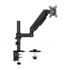 AISENS Soporte de Mesa Eco Contrapeso Giratorio e Inclinable para Monitor/TV 9kg (3 Pivotes, 1 Brazo) de 17-32, Negro