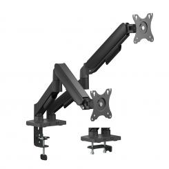AISENS Soporte de Mesa Eco Contrapeso Giratorio e Inclinable para Monitor/TV 9KG (3 Pivotes, 2 Brazos) de 17