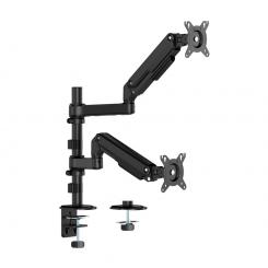 AISENS Soporte de Mesa Eco Contrapeso Giratorio e Inclinable Para Monitor/TV 9kg (3 Pivotes, 2 Brazos) de 17-32