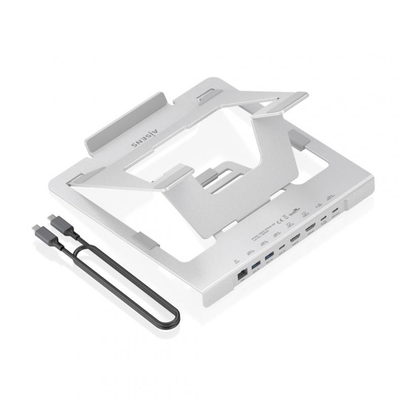 aisens-soporte-de-sobremesa-ajustable-para-portatil-tablet-con-usb-c-docking-7-en-1-gris