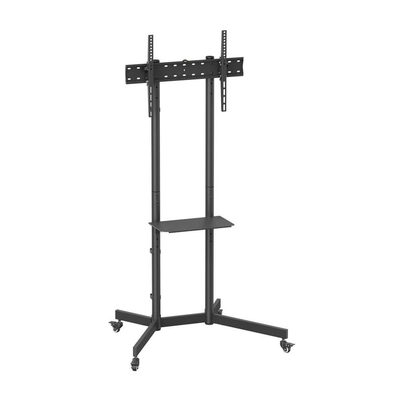 aisens-soporte-de-suelo-eco-con-rueda-bandeja-para-dvd-para-monitor-tv-45kg-de-37-70-negro