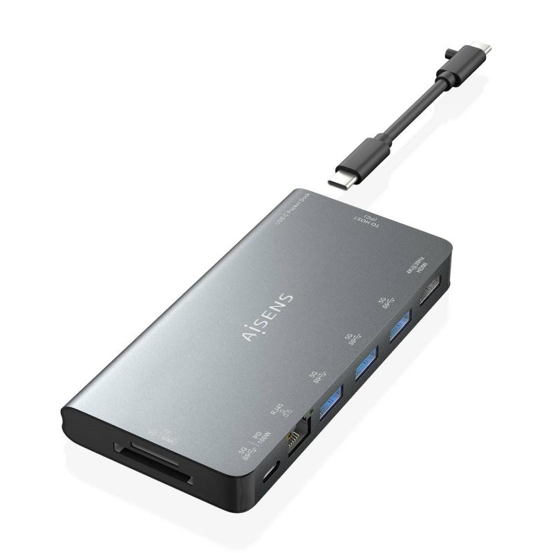 aisens-usb-c-dock-8-en-1-usb-c-a-1xhdmi-1xrj45-3xusb-a-1xusb-c-datospd-1xsd-1xmicro-sd-gris-10-cm