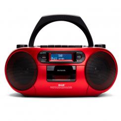 Aiwa BBTC-660DAB/RD sistema estéreo portátil Digital 4 W DAB+, FM Negro, Rojo Reproducción MP3