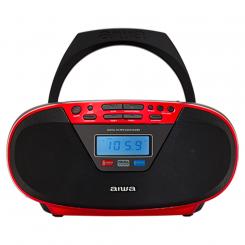 Aiwa BBTU-400RD sistema estéreo portátil Analógico y digital 6 W FM Rojo Reproducción MP3