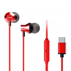Aiwa ESTM-50USB-C Auriculares Alámbrico Dentro de oído Llamadas/Música USB Tipo C Rojo