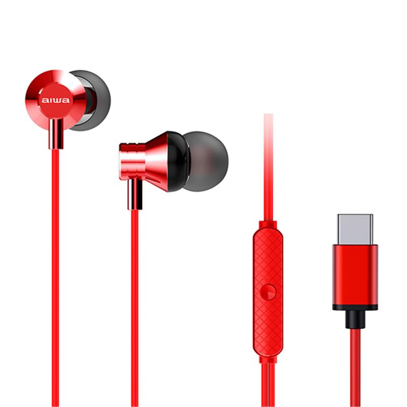 aiwa-estm-50usb-c-auriculares-alambrico-dentro-de-oido-llamadas-musica-usb-tipo-c-rojo