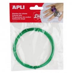 Alambre APLI Color Verde 1,5mm X 5Mts.