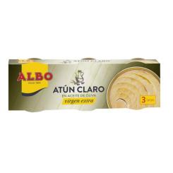 ALBO Atún Claro en Aceite de Oliva Virgen Extra - pack 3 uds