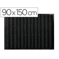Alfombra para suelo Q-CONNECT premium para interiores antideslizante fibra polipropileno y fieltro gris 90x150 cm