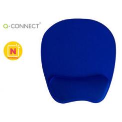 Alfombrilla para raton Q-CONNECT reposamuñecas de gel color azul 190x230x20 mm