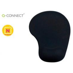 Alfombrilla para raton Q-CONNECT reposamuñecas de gel color negro 190x230x20 mm