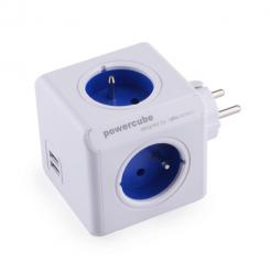 Allocacoc PowerCube Original USB (E) base múltiple 4 salidas AC Azul, Blanco