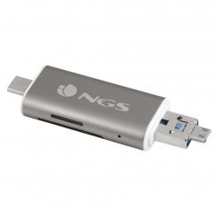 NGS ALLYREADER USB/Micro-USB Gris, Color blanco lector de tarjeta