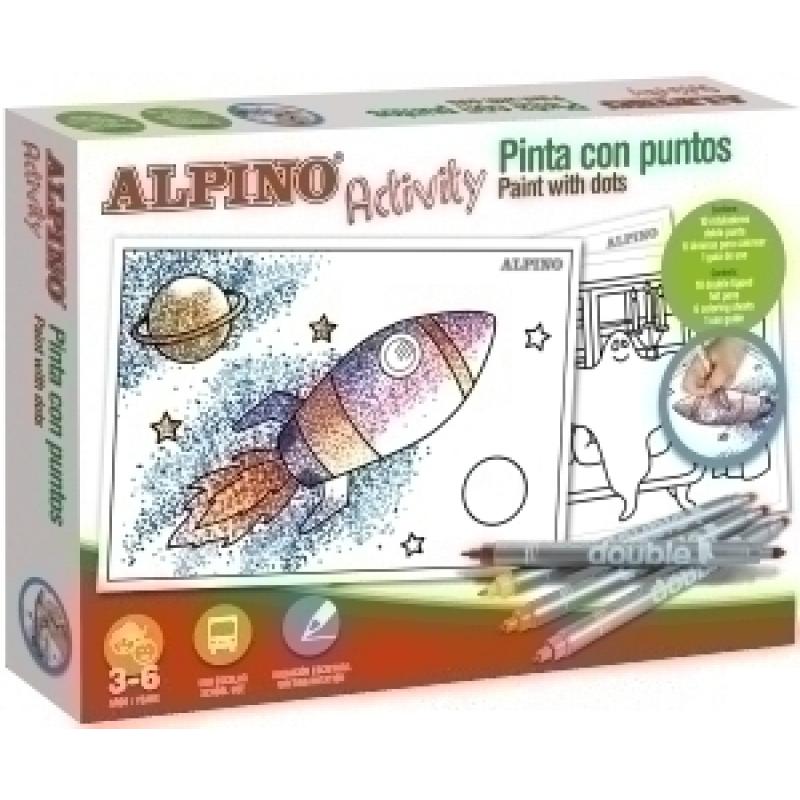alpino-alpino-activity-pinta-con-puntos-kit-10-rotuladores-doble-punta-6-laminas-colorear-guia-uso