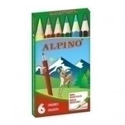 Alpino Lapices De Colores Alpino  Cortos Estuche De  6