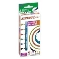 Alpino Rotulador Alpino Crea Glitter Estuche 6