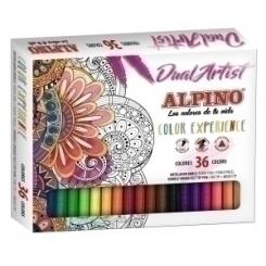 Alpino Rotulador Fibra Alpino Experience Dual Artist Estuche De 36