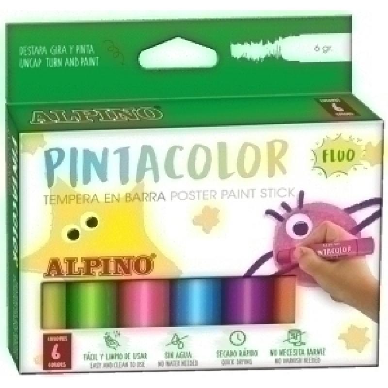 alpino-tempera-alpino-solida-pintacolor-fluo-estuche-de-6-colores