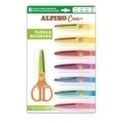 Alpino Tijeras Escolares Alpino Fashion Shapes 8+1 Cortes Especiales