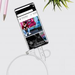Akashi ALTECO3N1TC cable USB 1 m USB C Blanco