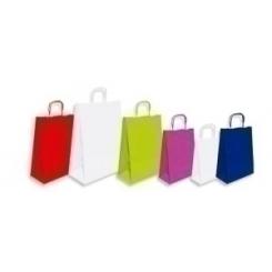 Andina Bolsa De Papel Andina Celulosa Blanca 27X37X12 Cm Azul Paquete De 50