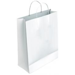 Andina Bolsa De Papel Andina Kraft Blanco 18X24X8 Cm Blanco Paquete De 50