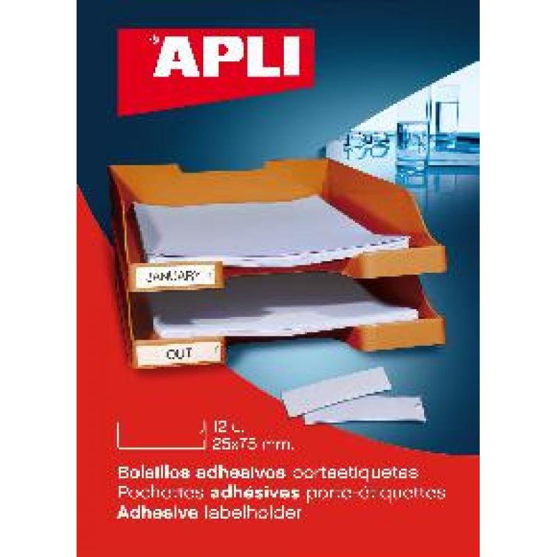 APLI B. BOLSILLO P.ETIQ. 25x75 MM 12 U 2616