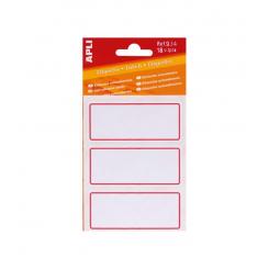 APLI Blister etiquetas Escolares Rojo 34X 78 mm.18 U.
